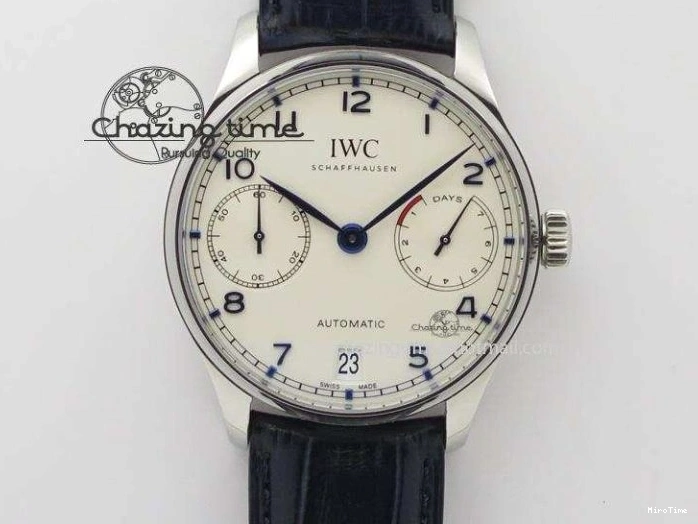 MIROTIME 0318 Effortless Portuguese Fa Jones IW544201 RG GSF 1:1 Best Edition White Dial On Leather Strap 7228